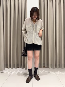 「アイテム（スリッポン）」を使った、おはねさん（レディース・168cm）の秋コーディネート