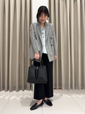 「SENSE OF PLACE by URBAN RESEARCH（センスオブプレイスバイアーバンリサーチ）の『セットアップ対応』 ダブルテーラードジャケット（その他アウター）」を使った、おはねさん（レディース・168cm）の春コーディネート