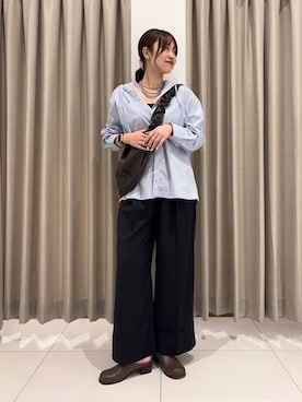 「アイテム（スリッポン）」を使った、おはねさん（レディース・168cm）の夏コーディネート