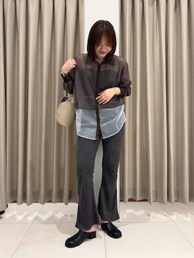 「アイテム（スリッポン）」を使った、おはねさん（レディース・168cm）の夏コーディネート