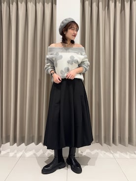 「SENSEOFPLACE」｜「アイテム（帽子）」を使った、おはねさん（レディース・168cm）の秋コーディネート