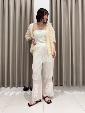 「イエベ」｜「アイテム（キャミソール）」を使った、おはねさん（レディース・168cm）の夏コーディネート