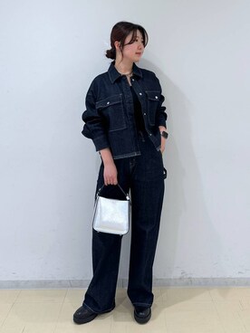 「BARNYARDSTORM」｜「アイテム（デニムジャケット）」を使った、AZUさん（レディース・164cm）の秋コーディネート