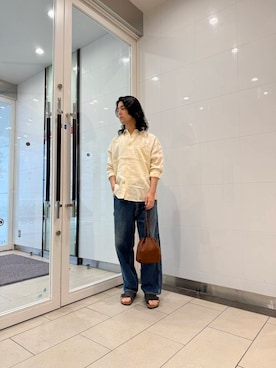 「春スタイリング」｜アライさん（メンズ・180cm）の春コーディネート