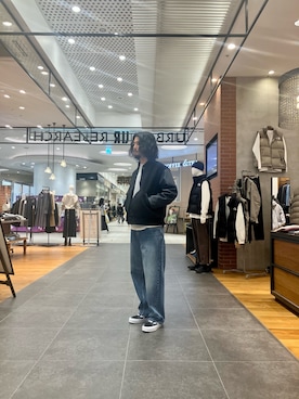 「Champion（チャンピオン）のアイテム（スウェット）」を使った、アライさん（メンズ・179cm）の秋コーディネート