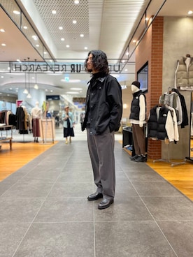 「バブアー」｜「アイテム（その他アウター）」を使った、アライさん（メンズ・180cm）の秋コーディネート