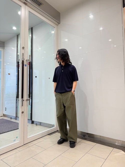 new basic　ウールシルクニットポロ