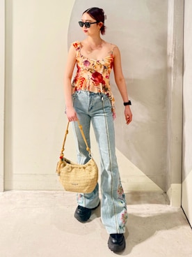 「Desigual（デシグアル）のアイテム」を使った、Desigual銀座STAFFさん（レディース・166cm）の春コーディネート