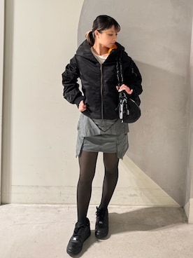 「Desigual（デシグアル）のアイテム（スカート、グリーン系）」を使った、Desigual銀座STAFFさん（レディース・166cm）の春コーディネート