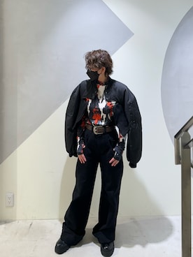 「Desigual（デシグアル）のアイテム（ブーツ）」を使った、Desigual銀座STAFFさん（レディース・158cm）の秋コーディネート