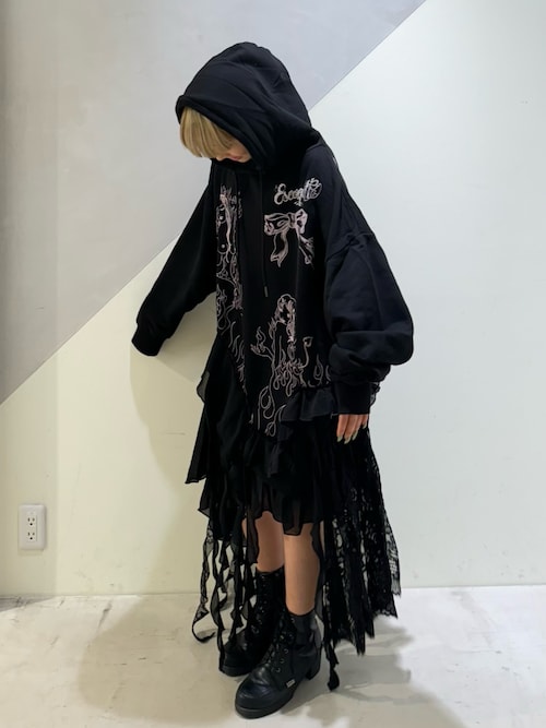 デシグアル Desigual Maria Escote スリット フリルワンピース