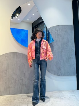 「Desigual（デシグアル）のアイテム（その他アウター）」を使った、Desigual銀座STAFFさん（レディース・164cm）の春コーディネート