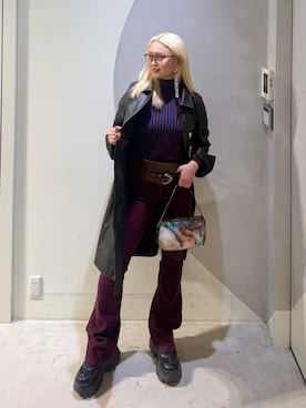 「アイテム（チェスターコート）」を使った、Desigual銀座STAFFさん（レディース・155cm）の秋コーディネート