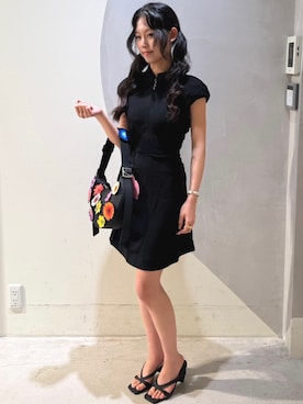 「Desigual（デシグアル）のアイテム（サンダル）」を使った、Desigual銀座STAFFさん（レディース・158cm）の夏コーディネート