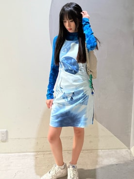 「秋コーデ」｜「アイテム（ワンピース/ドレス）」を使った、Desigual銀座STAFFさん（レディース・156cm）の夏コーディネート