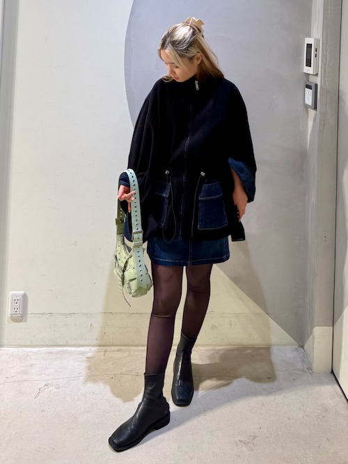 Desigual（デシグアル） ポンチョ 「HOT」デニム×キルティング 調節