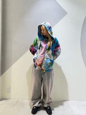 「Desigual（デシグアル）のアイテム（スウェット）」を使った、Desigual銀座STAFFさん（レディース・149cm）の夏コーディネート