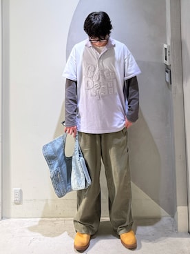 「アイテム（ハンドバッグ）」を使った、Desigual銀座STAFFさん（メンズ・180cm）の夏コーディネート