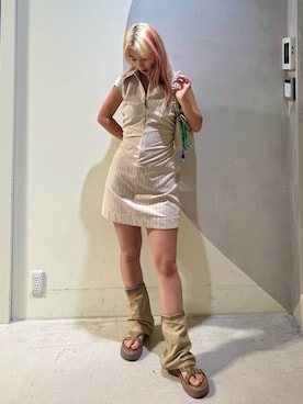 「Desigual（デシグアル）のアイテム（ワンピース/ドレス）」を使った、Desigual銀座STAFFさん（レディース・158cm）の夏コーディネート