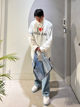 「アイテム（バッグ、ブルー系）」を使った、Desigual銀座STAFFさん（メンズ・173cm）の夏コーディネート