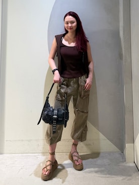 「Desigual（デシグアル）のアイテム」を使った、Desigual銀座STAFFさん（レディース・166cm）の春コーディネート