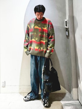 「アイテム（ニット/セーター）」を使った、Desigual銀座STAFFさん（メンズ・179cm）の夏コーディネート