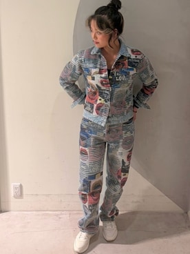 「Desigual（デシグアル）のアイテム」を使った、Desigual銀座STAFFさん（レディース・168cm）の夏コーディネート