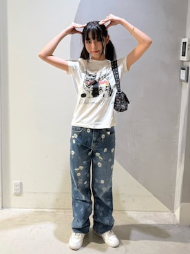 「アイテム（トップス）」を使った、Desigual銀座STAFFさん（レディース・157cm）の夏コーディネート
