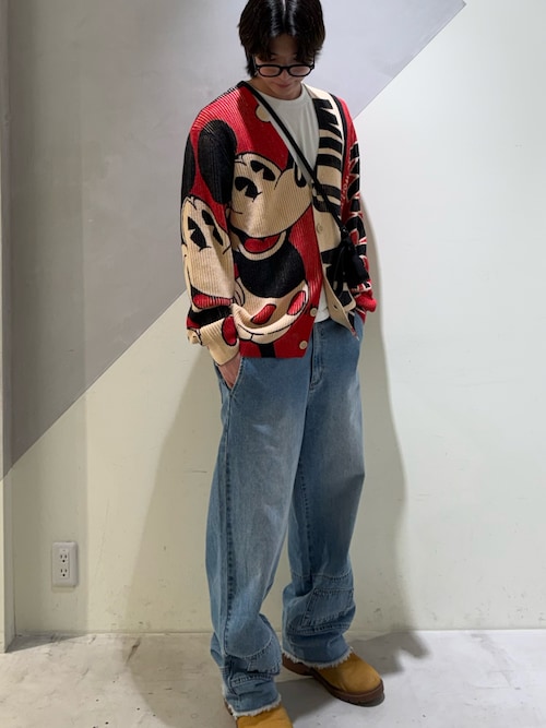 Desigual セーター ニット ミッキーマウス カーディガンニット