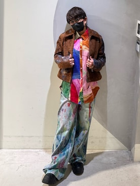 「アイテム（シャツ/ブラウス）」を使った、Desigual銀座STAFFさん（レディース・160cm・40代）の冬コーディネート