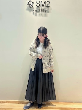 「Samansa Mos2（サマンサ モスモス）のアイテム（シャツ/ブラウス）」を使った、みくみく🌷🫧‪さん（レディース・147cm）の秋コーディネート