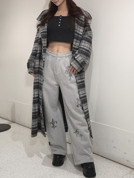 「アイテム（スウェットパンツ）」を使った、RIAさん（レディース・162cm）の秋コーディネート