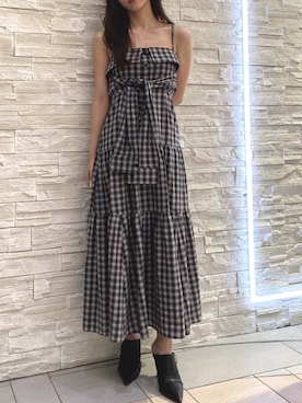 「EVRIS（エヴリス）のアイテム（ワンピース/ドレス）」を使った、RIA さん（レディース・162cm）の夏コーディネート