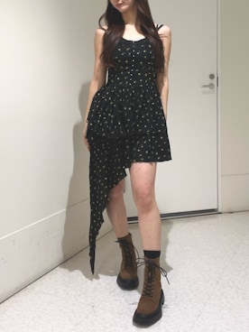 「EVRIS（エヴリス）のアイテム」を使った、RIAさん（レディース・162cm）の春コーディネート