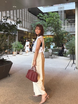 「アイテム（パンプス）」を使った、ななうみさん（レディース・166cm）の夏コーディネート