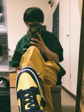 「HALHAM（ハルハム）のアイテム」を使った、しゅーとさん（メンズ・167cm）の春コーディネート