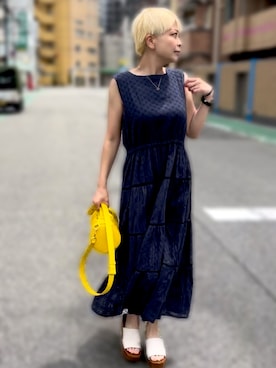 「rps（アールピーエス）のアイテム（ワンピース/ドレス）」を使った、kyokoroseさん（レディース・157cm）の夏コーディネート