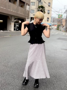 「Honeys（ハニーズ）のアイテム（ローファー）」を使った、kyokoroseさん（レディース・157cm）の夏コーディネート