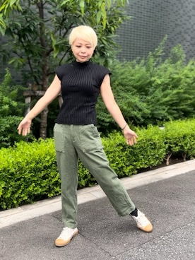 「金髪」｜「アイテム（ベージュ系）」を使った、kyokoroseさん（レディース・157cm）の夏コーディネート