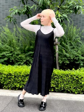 「金髪ショート」｜「アイテム（ワンピース/ドレス）」を使った、kyokoroseさん（レディース・157cm）の夏コーディネート