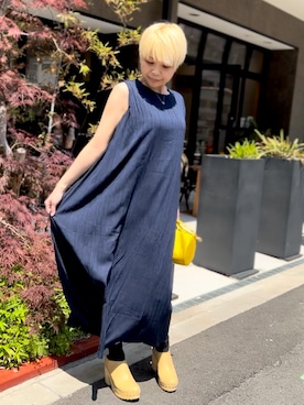 「金髪ショート」｜「アイテム（ワンピース/ドレス）」を使った、kyokoroseさん（レディース・157cm）の春コーディネート