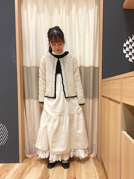「配色」｜「アイテム（その他）」を使った、あずまみかさん（レディース・153cm）の春コーディネート
