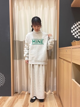 「Samansa Mos2（サマンサ モスモス）のインナー付花柄ジャカードキャミワンピース（ワンピース）」を使った、あずまみかさん（レディース・153cm）の春コーディネート