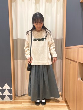 「襟付きトップス」｜「アイテム（その他）」を使った、あずまみかさん（レディース・153cm）の秋コーディネート