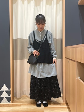 「重ね着ベストシーズン」｜「アイテム（チュニック）」を使った、あずまみかさん（レディース・153cm）の秋コーディネート