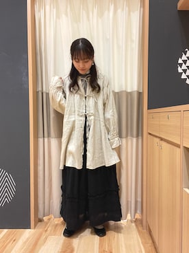 「春服みてみて」｜「アイテム（チュニック）」を使った、あずまみかさん（レディース・153cm）の春コーディネート