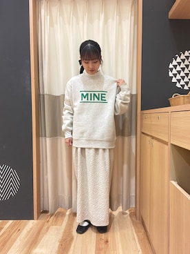 「Samansa Mos2（サマンサ モスモス）のインナー付花柄ジャカードキャミワンピース（ワンピース）」を使った、あずまみかさん（レディース・153cm）の春コーディネート