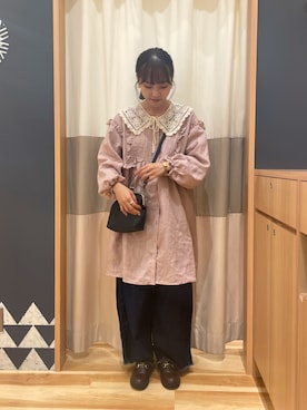 「秋先取りコーデ」｜「アイテム（チュニック）」を使った、あずまみかさん（レディース・153cm）の夏コーディネート