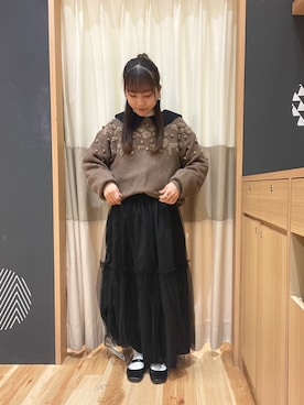 「kazumiコラボ」｜「アイテム（その他）」を使った、あずまみかさん（レディース・153cm）の冬コーディネート