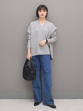 「A part by（アパートバイ）のアイテム（シューズ）」を使った、ノノカさん（レディース・156cm）の秋コーディネート